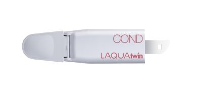 Horiba LAQUAtwin S070 Austauschsensor, geöffnete Sensorzunge mit sichtbarer Messfläche, passend für EC-11, EC-22, EC-33 Tester